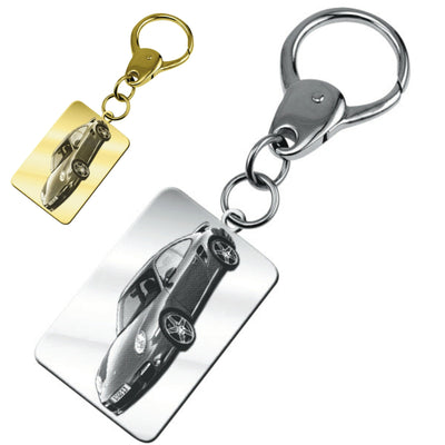 Rectangle Keyring Photo Engraved