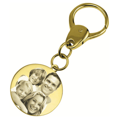 Round Keyring Photo Engraved