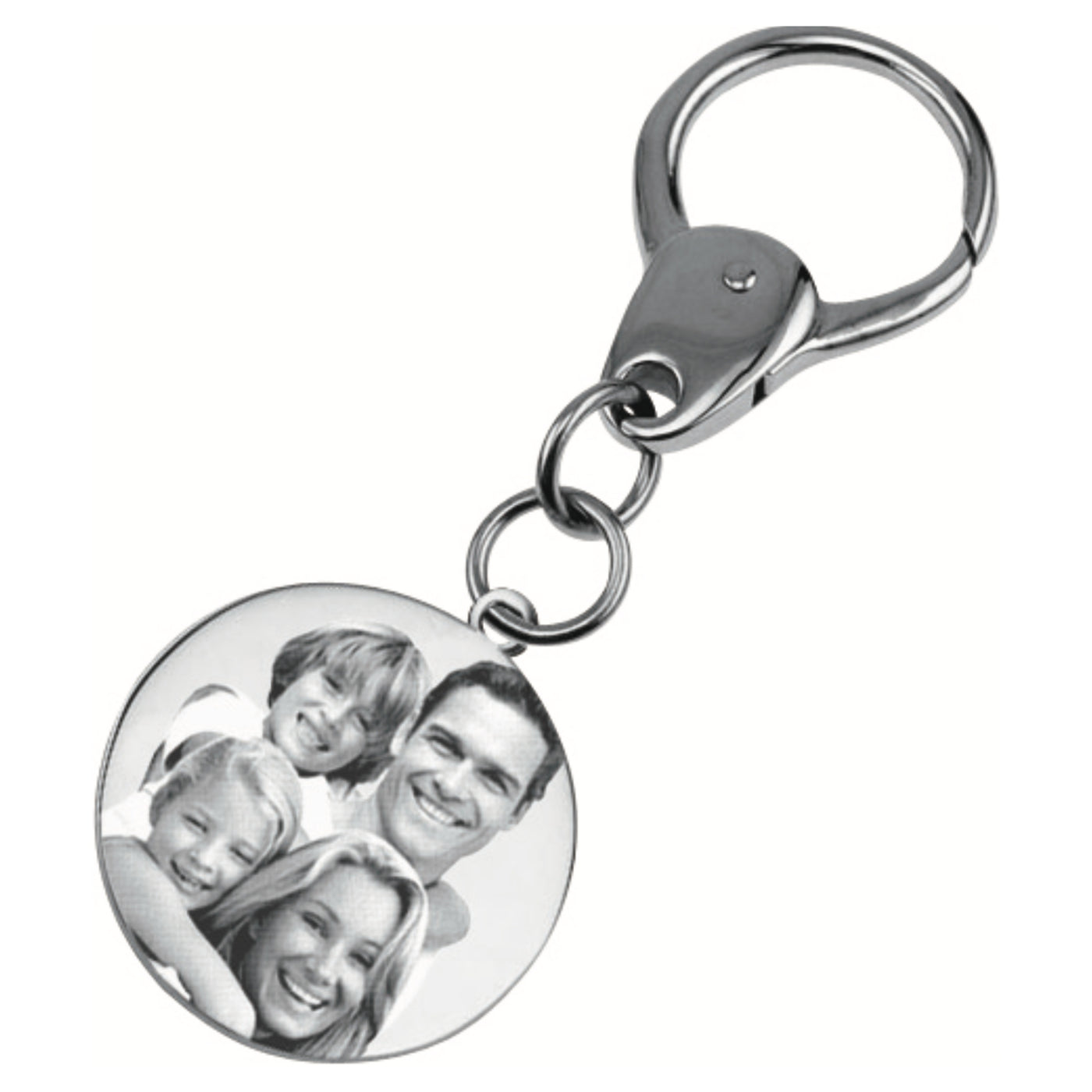 Round Keyring Photo Engraved