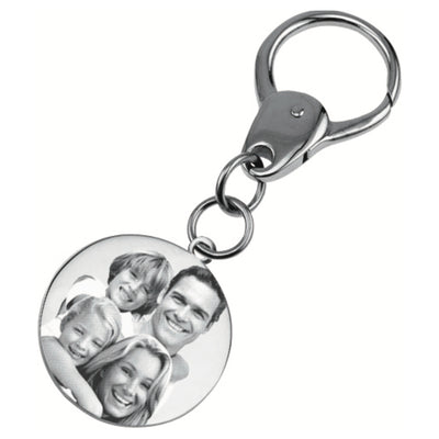 Round Keyring Photo Engraved