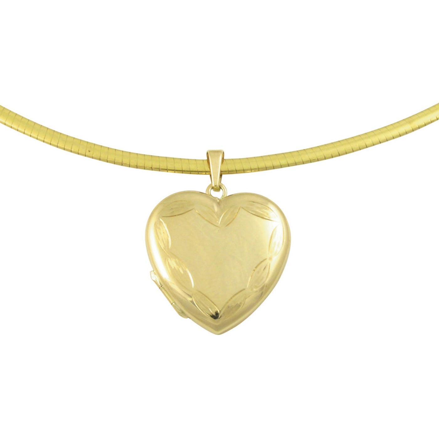 9ct Yellow Gold Heart Locket Photo Engraved